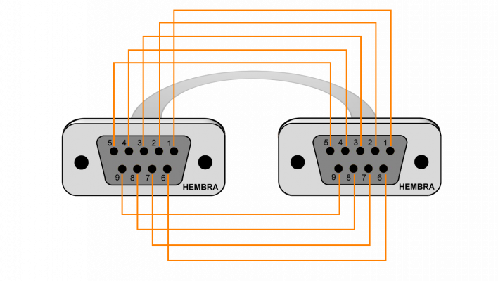 DB9-1HH Cable serial directo RS232 DE-09 de 1,3 metros, conector hembra a hembra