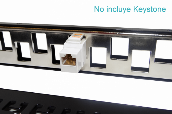 PP6AFL LINKMADE Metálico para-24-Keystone con Soporte Panel de Parcheo 1U Vacío Sin Cargar