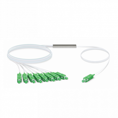 UF-SPLITTER-8 UBIQUITI 1x8 SC/APC Repartidor PLC para GPON 3m 150+150cm 0,9mm 1260-1650nm