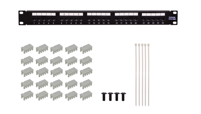 PP324C CAT3 25-RJ45 8P8C PANEL DE CONEXIÓN 1U para Telefonía