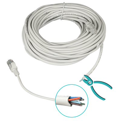 CPG-15C 15 metros Cat5E Gris Latiguillo de Red Moldeado Multiconductor