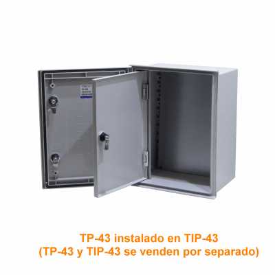 TP-43 TIBOX 365x245mm Contrapuerta Metalic p/Tablero Gabinete 400x300 TIP-43