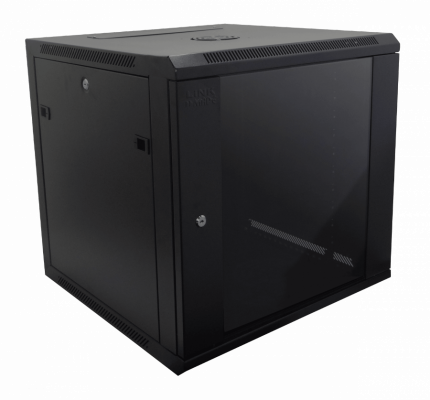 RK11-6L LINKMADE Armario Rack de Pared de 11 Unidades con 60cm de Profundidad Color Negro