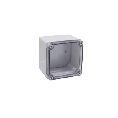 TJ-AT-1212 TIBOX 125x125x100mm Carcasa ABS IP66 Cubierta-Transparente con Placa-Aluminio