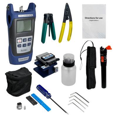 KIT-FIBRA-FTTH Conjunto Instrumental Medoptic Cortadora Pelacables-Fibra Envase Localizador Maletín