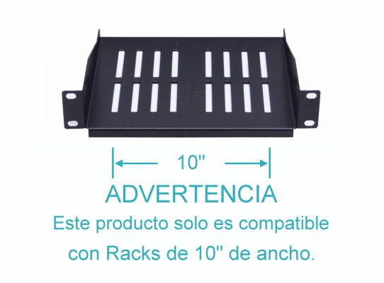 RB101-2L LINKMADE 1U 10 Pulgadas-estrecho 20cm-Profundidad Charola Perforada Acero-1,2mm