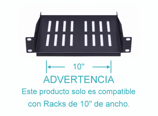 RB101-2L LINKMADE 1U 10 Pulgadas-estrecho 20cm-Profundidad Charola Perforada Acero-1,2mm