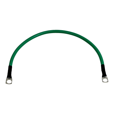 BTV158. Cable 50cm 13,3mm2 6AWG Verde 8mm-Diametro-Conector 0,5mt