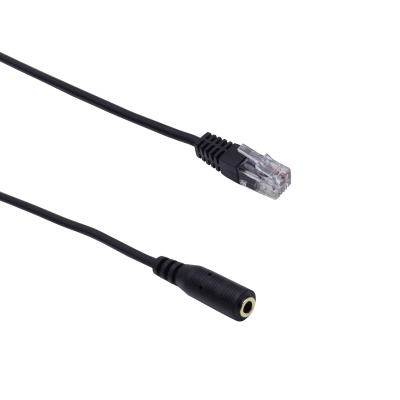35H-RJ9M RJ9-Macho a 3,5mm-Hembra Cable 21cm para Auricular en Telefono IP 3.5