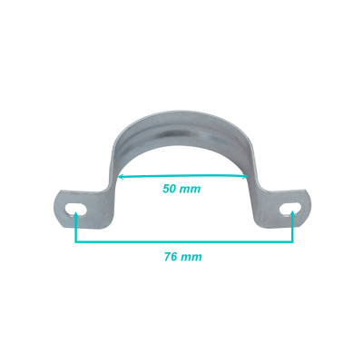 EMT50-A2 50mm unidad 2-T Sujeción 1,2x18mm Grapa para Tubo Conduit Metálico Rígido