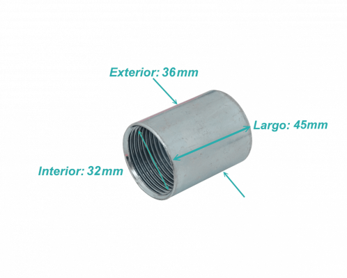 M01-COM IMC Acoplador de 1 pulgada Extendido-45mm Rosca Interna 31/36mm-Diámetro-interior/exterior