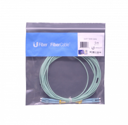 UOC-5 UBIQUITI Cable jumper de fibra óptica dúplex multimodo OM3 LC-LC de 5 metros, diámetro 2mm, núcleo 50/125µm