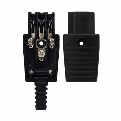 CHV Conector Hembra Volante C13 para Equipos Informáticos 10A Color Negro