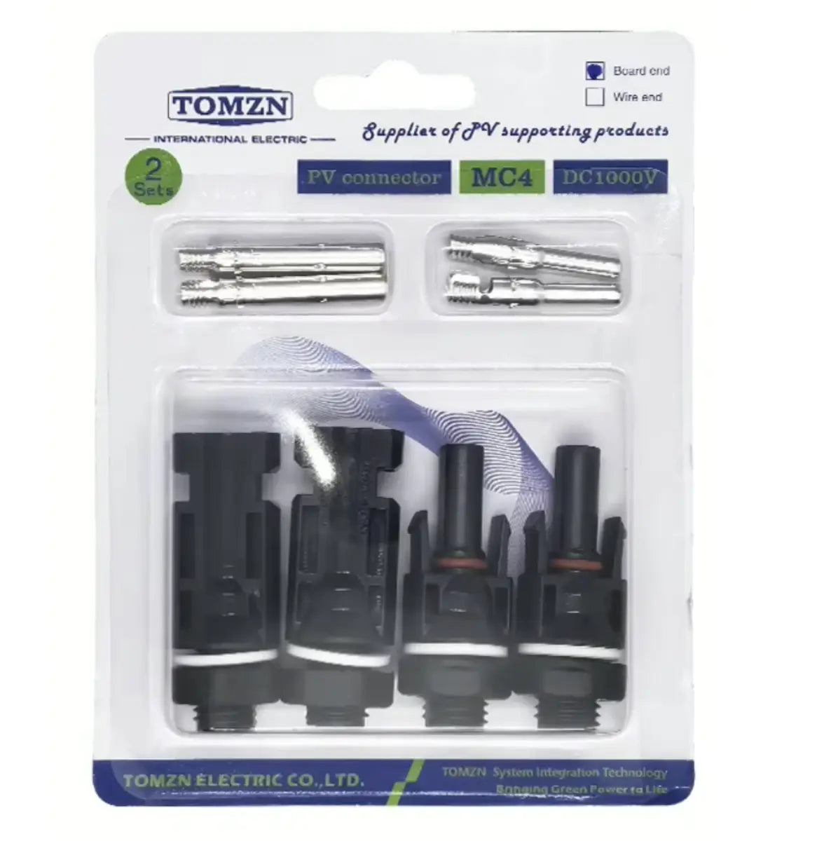 Conector MC4 1000Vcc 32A – Kit 2 Pares (para Paneles Solares)