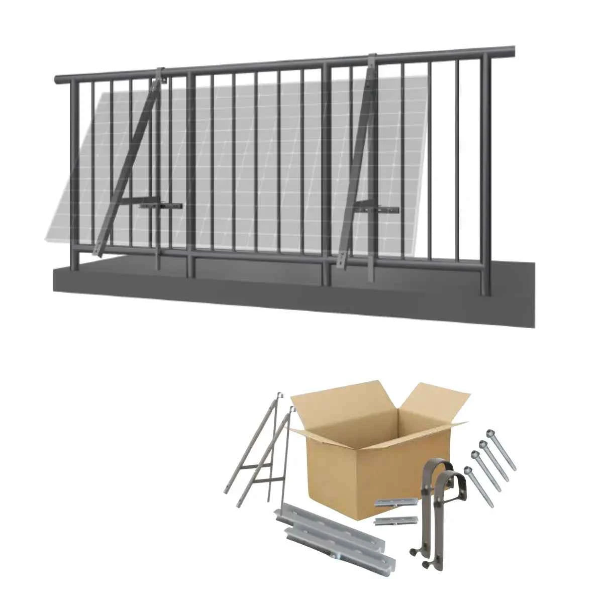 Kit para Montaje de Panel Solar en Balcón – Inclinación 0-30°