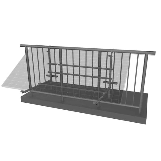 Kit para Montaje de Panel Solar en Balcón – Inclinación 30-59°