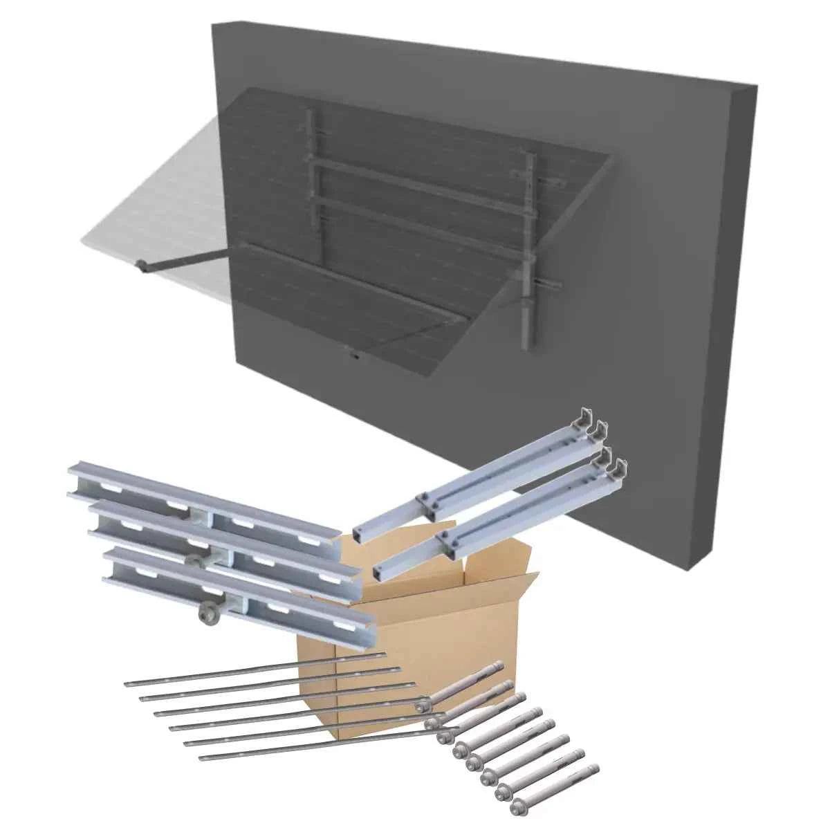 Kit para Montaje de Panel Solar en Muro de Concreto – Inclinación 30-59°