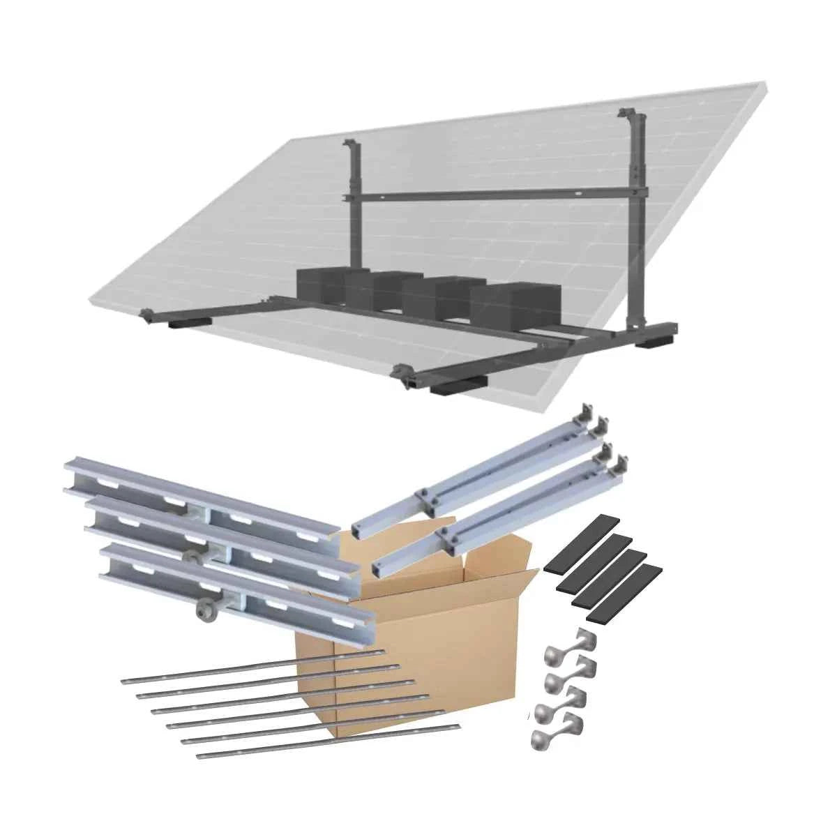 Kit para Montaje de Panel Solar en Suelo – Inclinación 30-59°