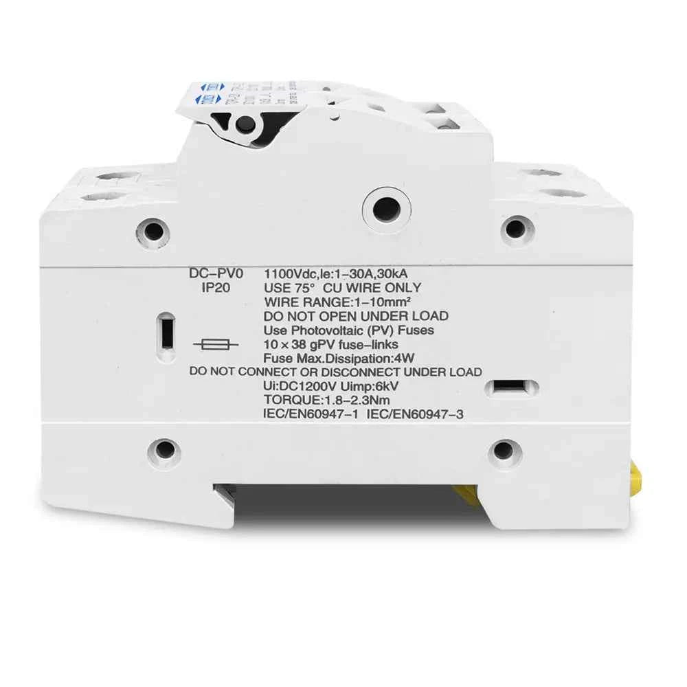 Portafusible para Fusible Solar gPV 10x38mm con LED – 2P