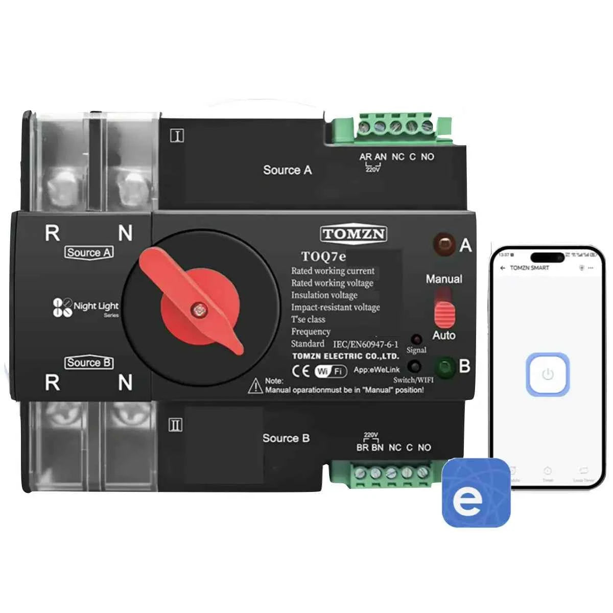 Interruptor Automático de Transferencia con WiFi – 2P 63A