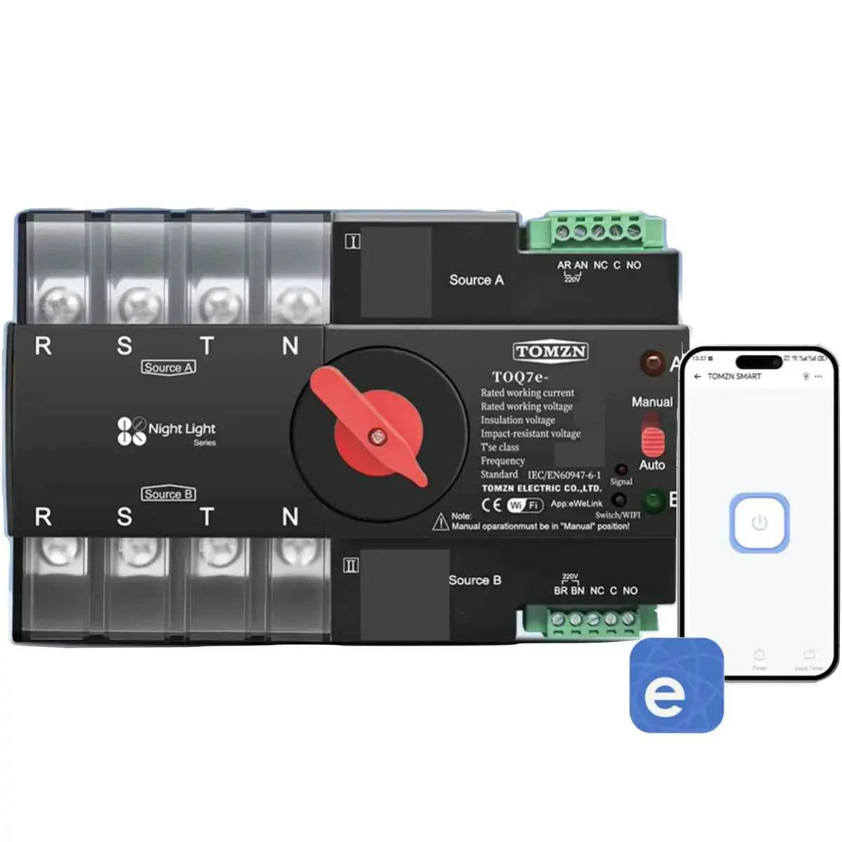 Interruptor Automático de Transferencia con WiFi – 4P 63A
