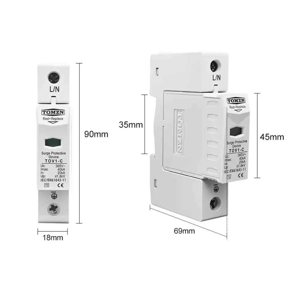 Protector Contra Sobretensiones 385Vca – 1P 20/40kA
