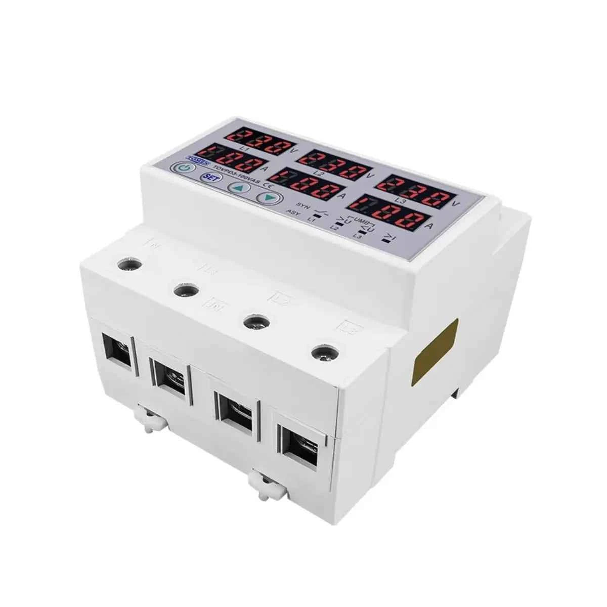 Protector Ajustable de Sobretensión/Subtensión y Corriente (SYN/ASYNC) – 3P+N 63A
