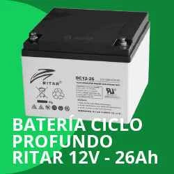 Batería de Ciclo Profundo AGM – Ritar 12V 26Ah