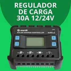 Regulador de Carga para Paneles Solares 30A 12/24V – Línea ENS