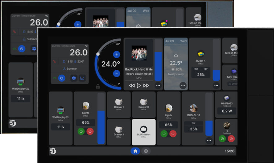 Panel de Control Inteligente Shelly Wall Display XL Pantalla Táctil 10,1" Android Wi-Fi 6 y Bluetooth - Gris