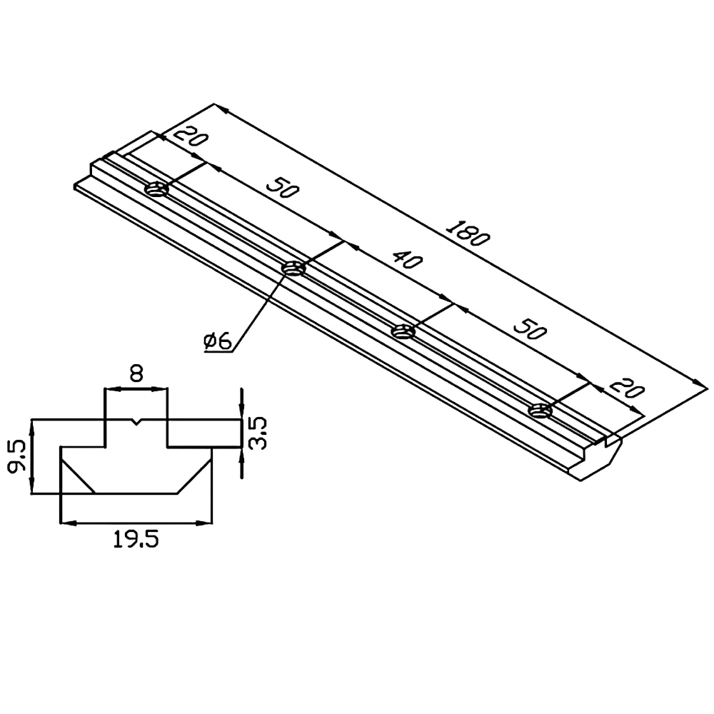 Unión recta perfiles estructurales 40x40 (Pack 2 und)