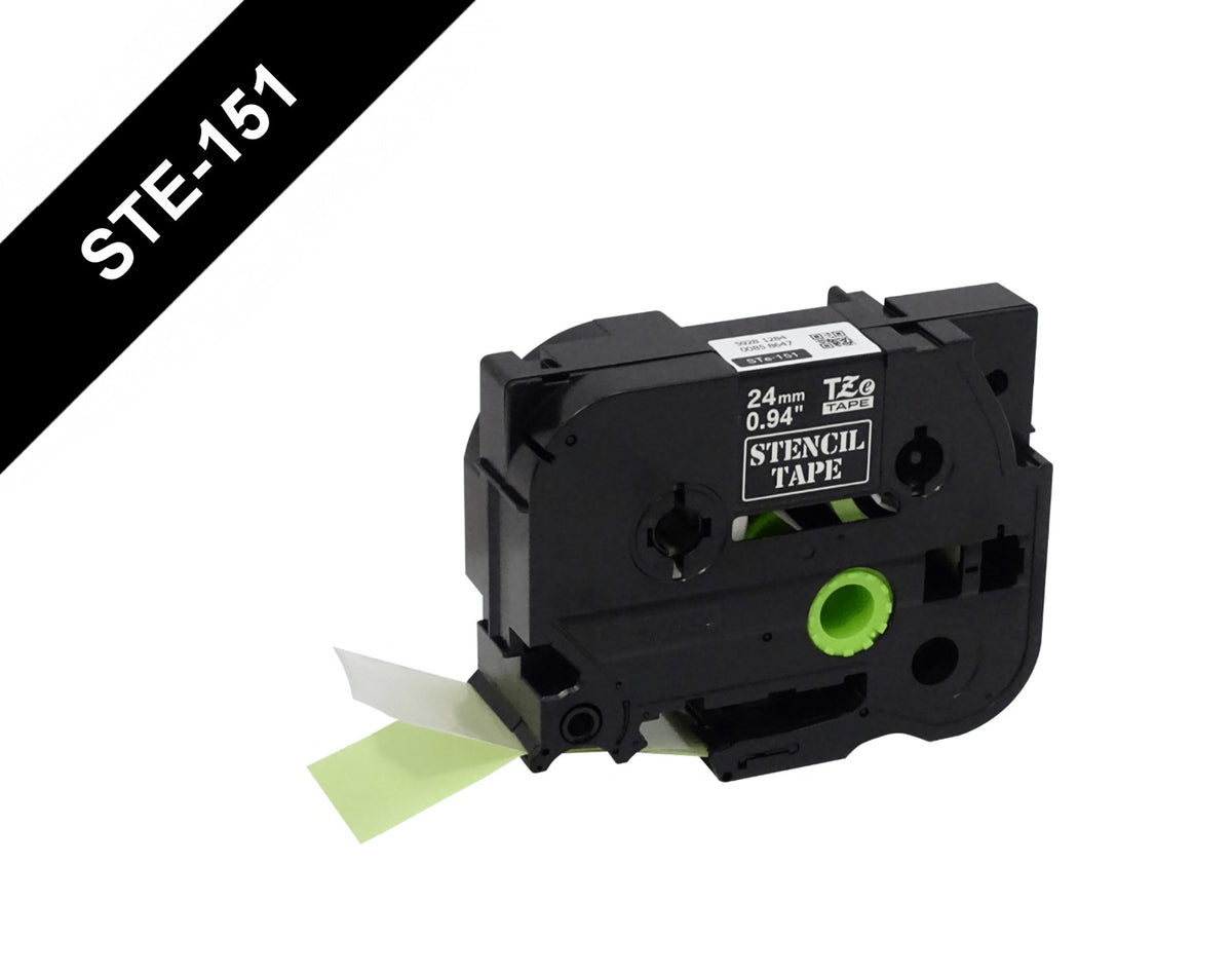 STE-151 BROTHER Cinta de Estarcido Reutilizable de 24mm y 3 metros para PT-E550WVP/D600VP