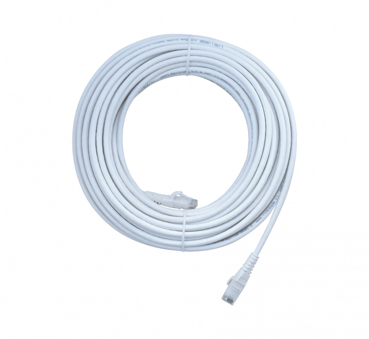 CP6W-150L LINKMADE Cable de conexión multifilar Cat6 U/UTP de 15 metros, color blanco, libre de halógenos (LSZH), con conectores moldeados.