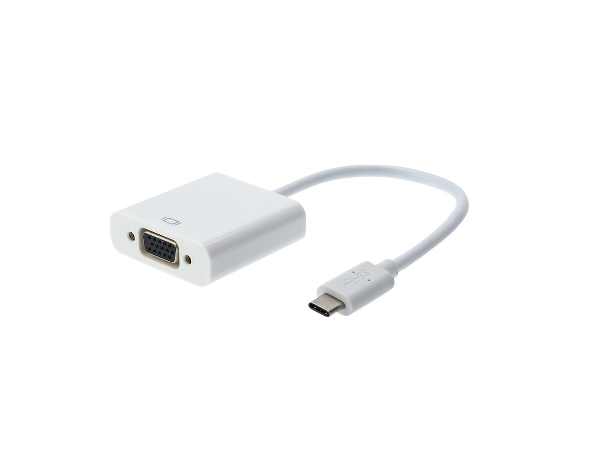 USBC-VGA adaptador USB-C macho a VGA hembra USB 3.0/3.1 cable corto 10cm compatible solo con PC