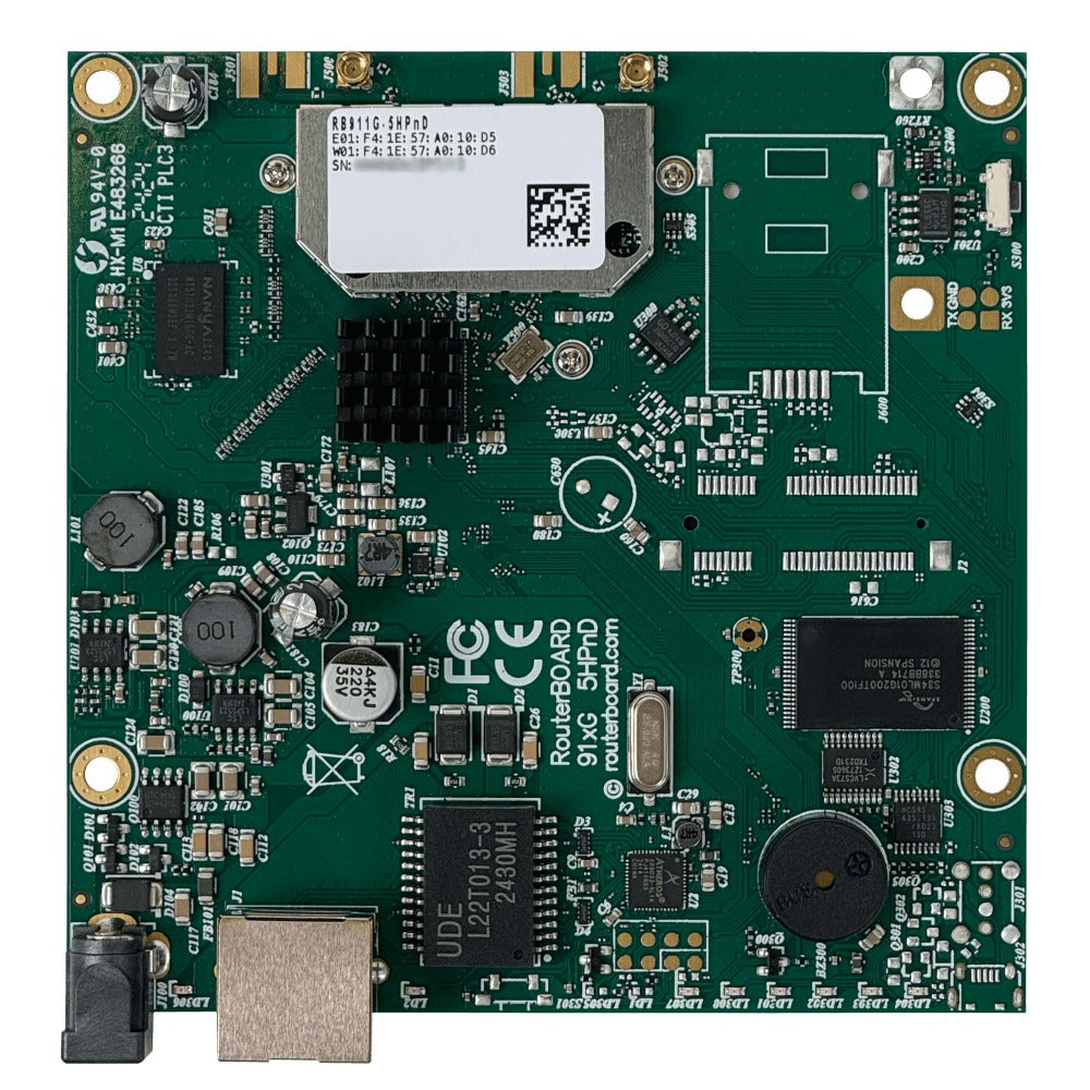 RB911G-5HPND MIKROTIK 600MHZ 32MB 1-1000 5GHZ A-N 2X2 2-MMCX RouterOS-L3