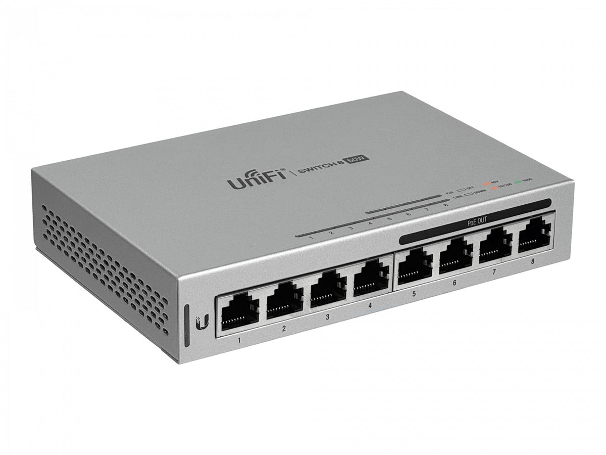 US8-60W. UI 8-1000(4-PoE48V-af) 48W-tot Switch req-UniFi inc-48V/60W US-8-60W-EU. UBIQUITI