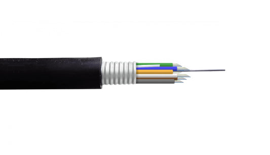 CF3624 OM3 24-Fibras-MM GYTS Blindaje-Metálico Exterior-PE Multimodo 24x50 6-tubos