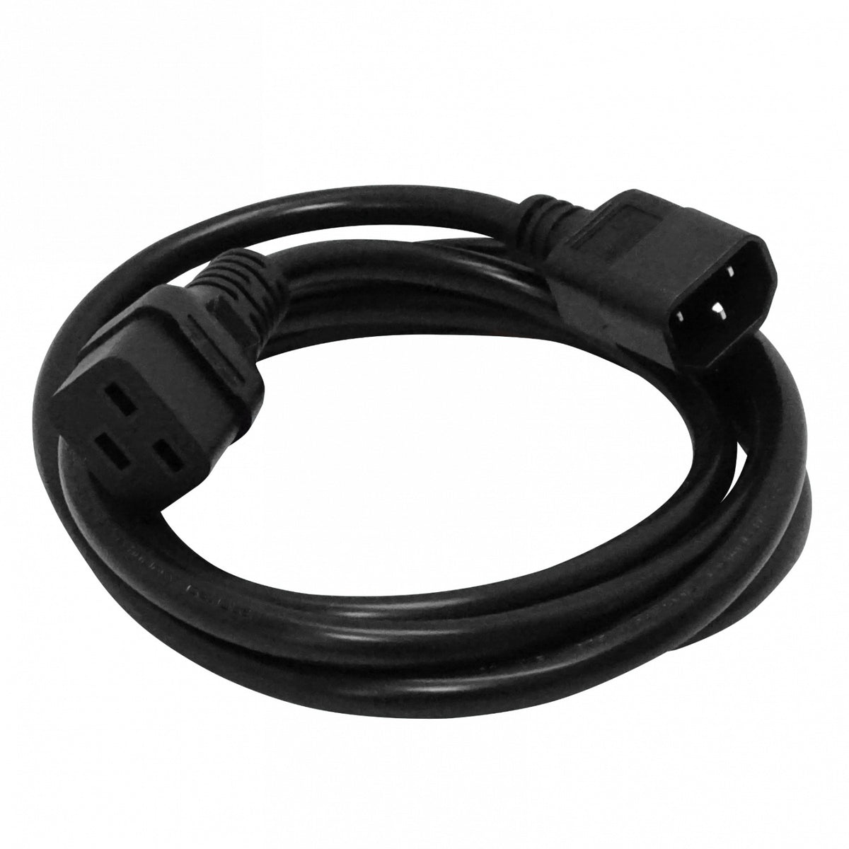 CCMD Negro C14-Macho C19-Hembra Cable de Alimentación 10A 3x1.5mm2 1,5-1,8 metros