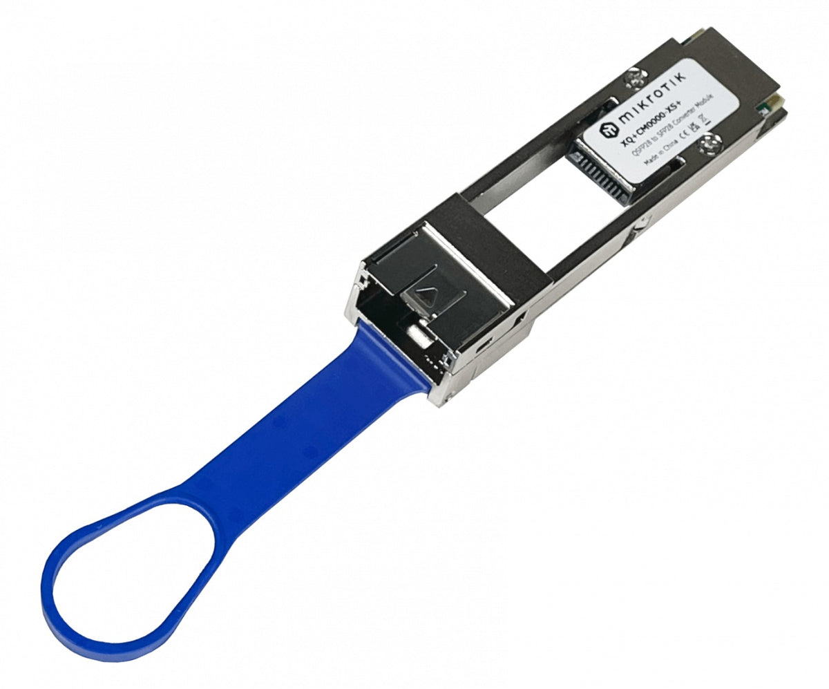 XQ+CM0000-XS+ MIKROTIK Adaptador conversor de puerto QSFP28 a SFP28/SFP compatible con velocidades 1G/10G/25G