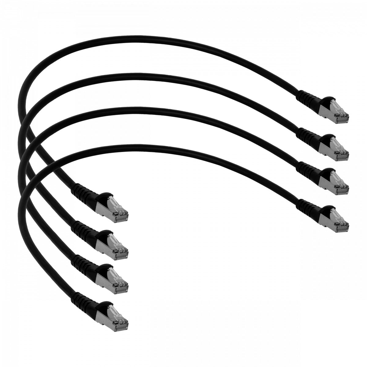 CP6SN-05-4 LINKMADE Latiguillo de red multifilar S/FTP CAT6 4 pares 50cm color negro LSZH inyectado