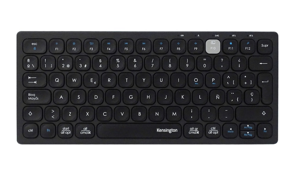 WIRELESS-K KENSINGTON Teclado Sin Cables 2,4Ghz BT v3.0/5.0 Negro USB incluye/2-AAA