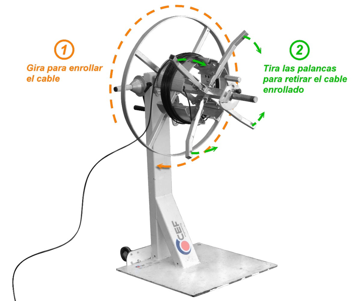 ASPO Soporte Carrete Max-150kg para Cable Fibra Óptica 1300x700x800mm