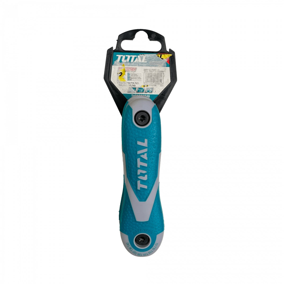 HW-121L TOTAL Juego de 8 llaves de punta Torx: T-9, T-10, T-15, T-20, T-25, T-27, T-30, T-40