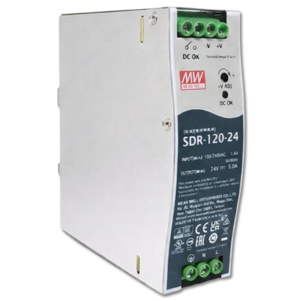 Fuente de poder Riel DIN 120W metal SDR-120 - 24V