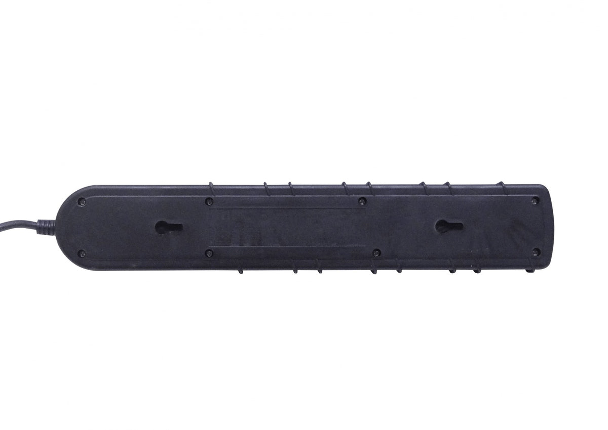 ELG-35NT RITTIG Extensión eléctrica negra 3 metros 5 tomas múltiples 2 puertos USB 5V 10A-250V 2200W con luz piloto e interruptor