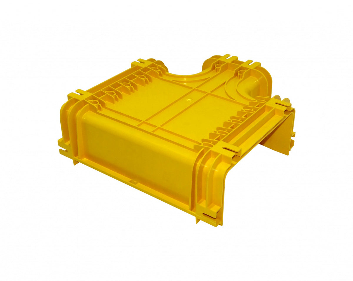 CCA-240-TH1 240x100 a 120x100mm Derivacion Horizontal Tee Amarilla PC+ABS LSZH Hem