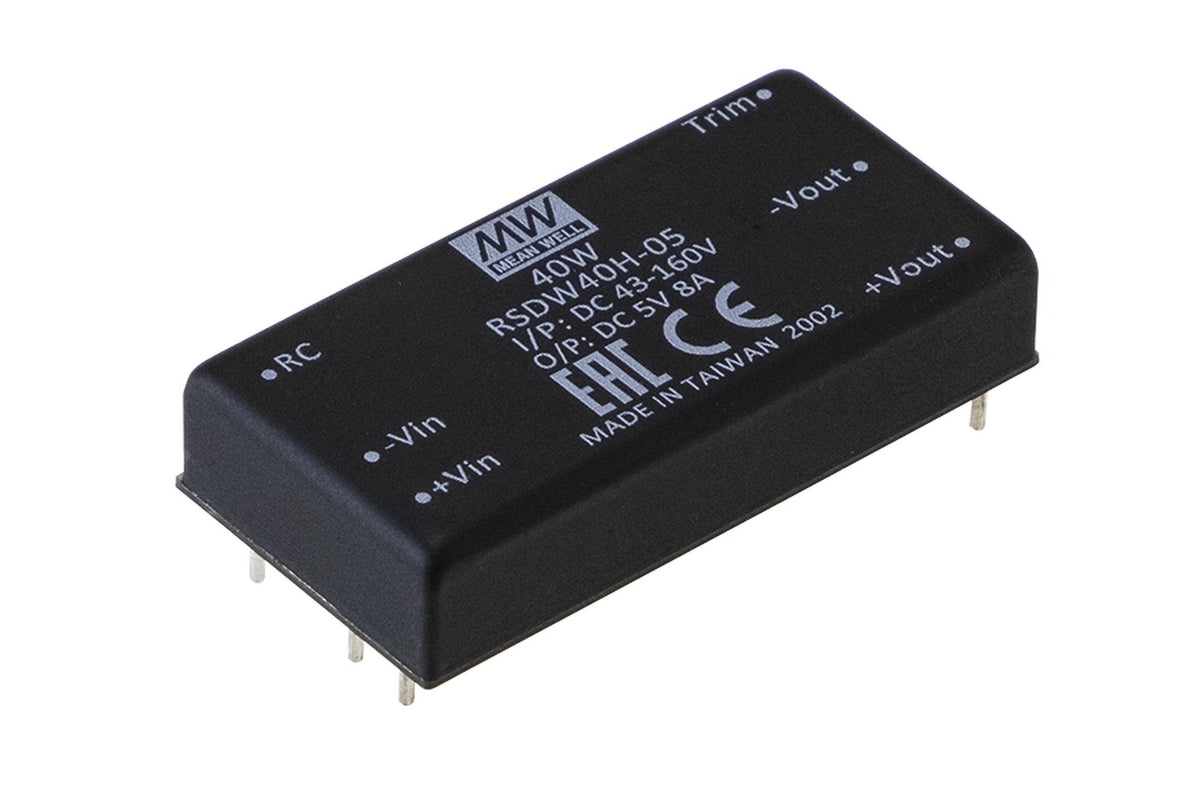 Conversor DC-DC módulo DIP ferroviario 40W RSD-RDDW40 - 18 a 75VDC - ±12V