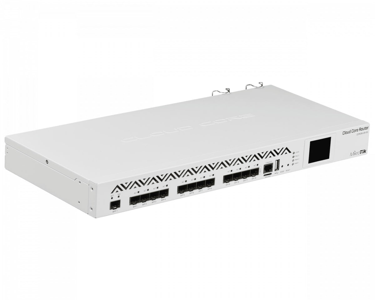 CCR1016-12S-1S+ MIKROTIK requiere-Cables-C13 12-Puertos SFP 1-Puerto SFP+10G 2-Fuentes 220VAC mSD USB RS232-DB9 L6
