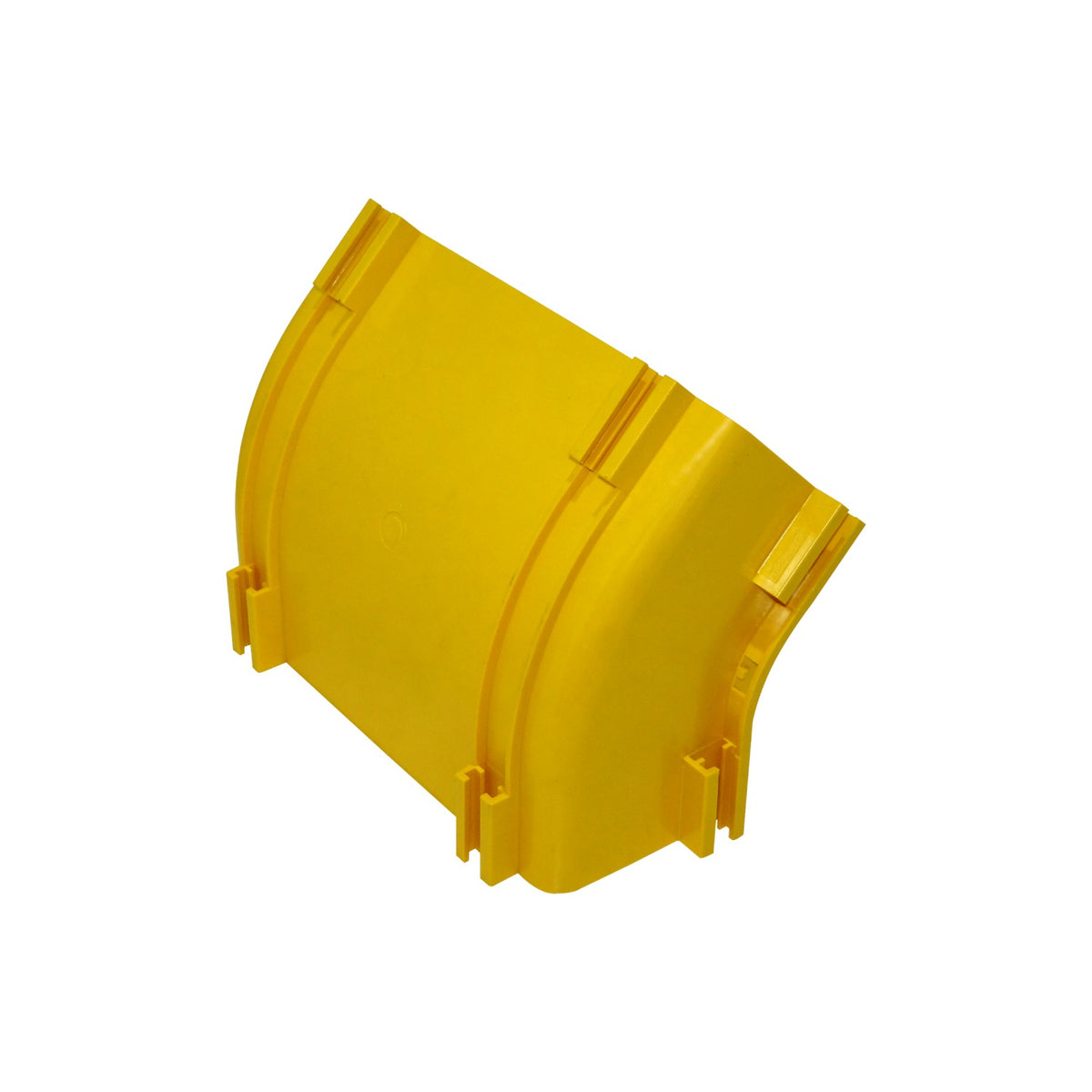 CCA-240-AI Curva interior a 45 grados de 240x100mm en color amarillo, material PC+ABS LSZH, conexión macho