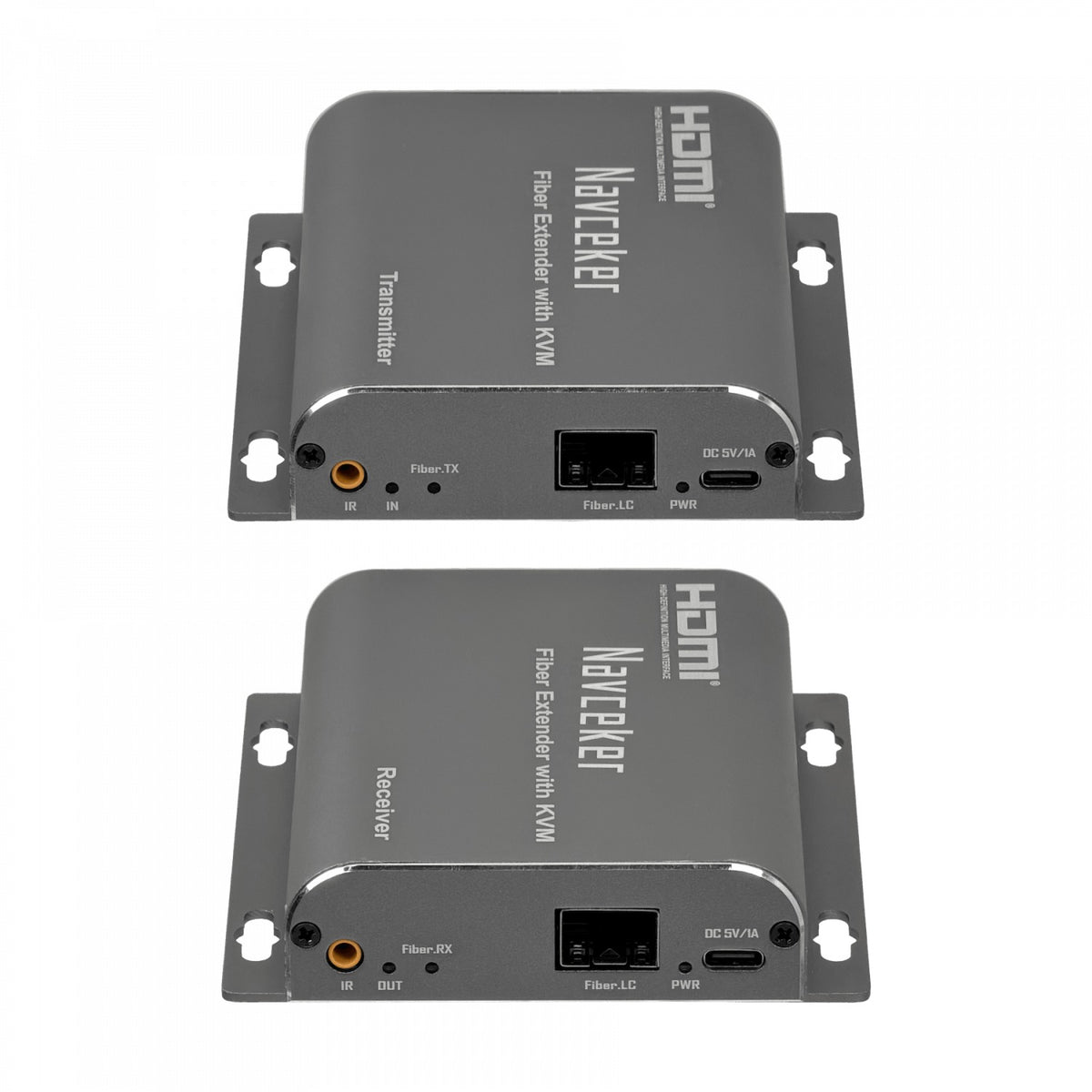 HDMI-FIBRA 20km Extensor de Fibra Óptica para HDMI 1080p FullHD con 1 Entrada y 2 Salidas HDMI Incluye Fuente de 5Vdc